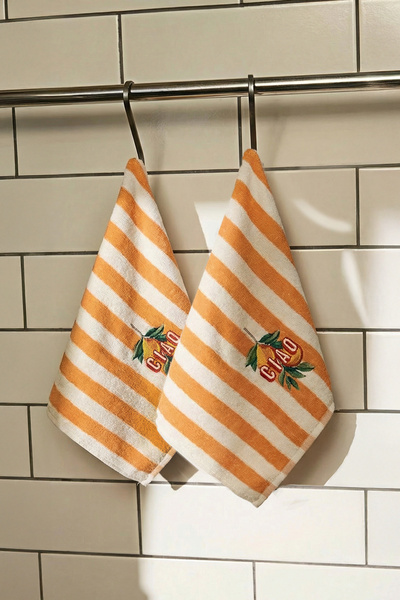 TRENDYOLMİLLA HOME طقم مناشف مطبخ مكون من قطعتين مصنوعة من القطن بنسبة 100% و...