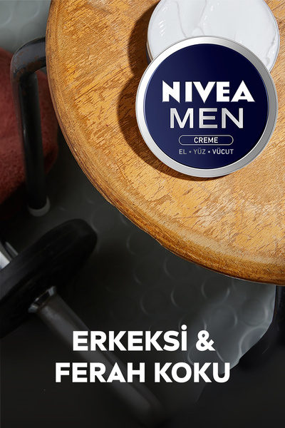 NIVEA MEN Erkek Nemlendirici Bakım Creme 75ml, El Yüz ve Vücut, Erkeksi Koku, Besleyici, Kuruma Karşıtı