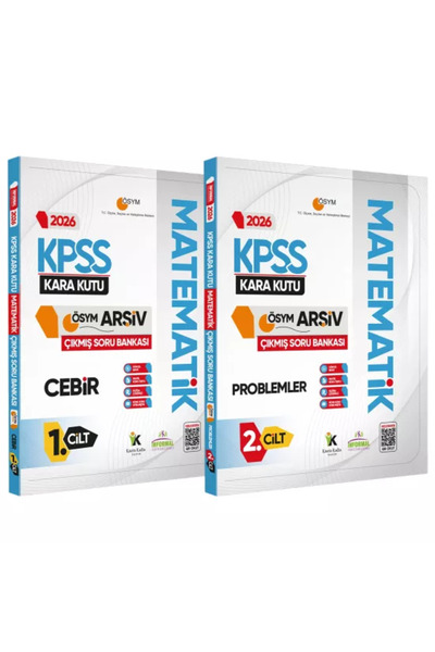 Karakutu Yayınları 2026 KPSS MATEMATİK Kara Kutu 1.-2.Cilt ÖSYM Çıkmış Soru B...