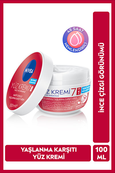 NIVEA Hafif Dokulu Yaşlanma Karşıtı Yüz Kremi 100ml, 48 Saat Nemlendirici, Sı...