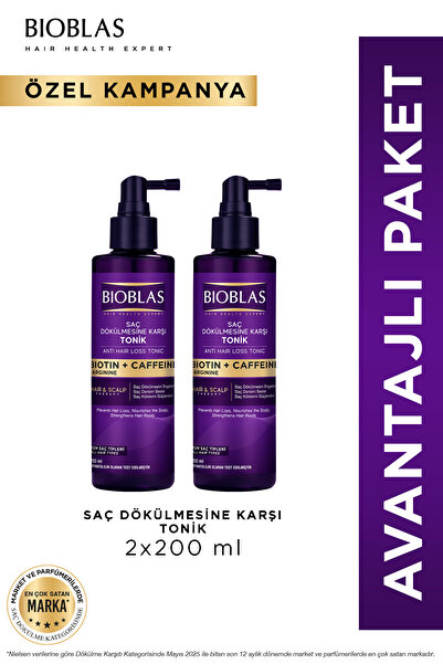 Bioblas Biotin & Kafein Saç Dökülmesine Karşı Tonik 2 x 200 Ml
