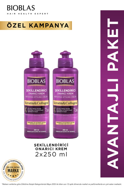 Bioblas 7 24 Şekillendirici Saç Bakım Kremi Belirgin Bukleler Dalgalı Ve Kıvı...