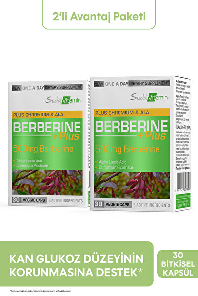 Suda Vitamin BERBERİNE PLUS 30 KAPSÜL 2 ADET