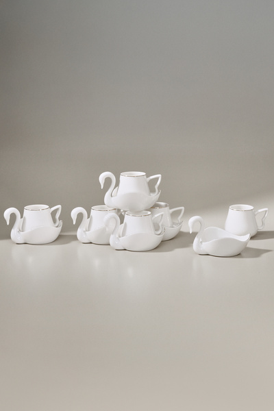 Karaca Swan 6 Kişilik Kahve Fincan Takımı 90 ml