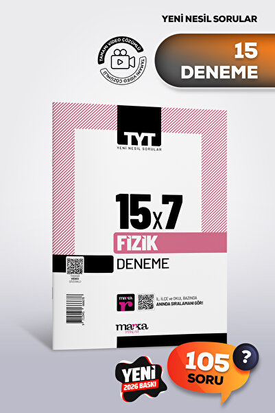 Marka Yayınları TYT 2026 Fizik 15 Deneme | Yeni Nesil | Tamamı Video Çözümlü