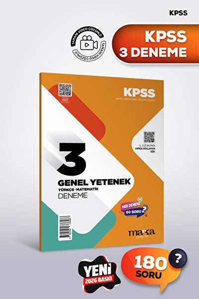 Marka Yayınları 2026 KKPSS Genel Yetenek 3 Deneme Sınavı | Türkçe Matematik |...