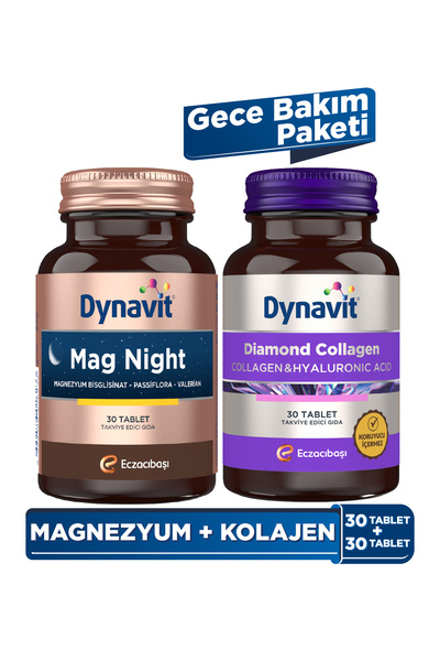 Dynavit Mag Night & Collagen & Hyaluronic Acid Complex 30x2 Tab - Gece Bakım ...