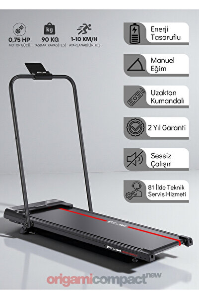 Voit Origami Compact Ultra Hafif Katlanabilir Ev Tipi Koşu Bandı
