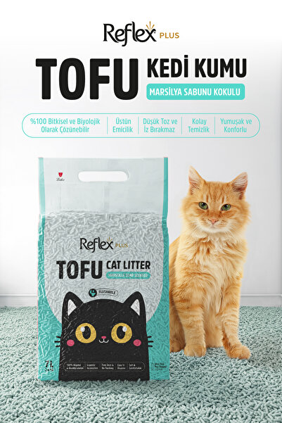 Reflex Plus Marsilya Sabunu Kokulu Tofu Kedi Kumu 7L x 4 Adet