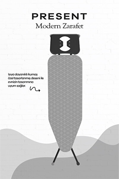 Perilla Present Ütü Masası Perfore Tabla Geniş Ütüleme Alanı