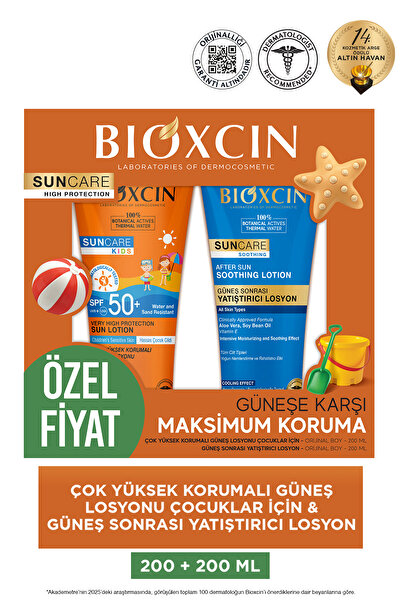 Bioxcin Sun Care Detský opaľovací krém s veľmi vysokou ochranou 50spf After S...
