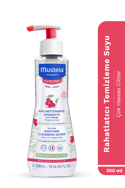 Mustela Çok Hassas Ciltler Için Durulama Gerektirmeyen Temizleme Sıvısı 300 m...