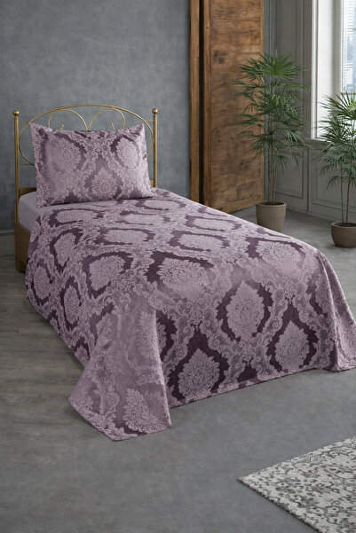 Çeyiz Diyarı Şulem Jacquard Chenille Cuvertură de pat de o persoană Prune