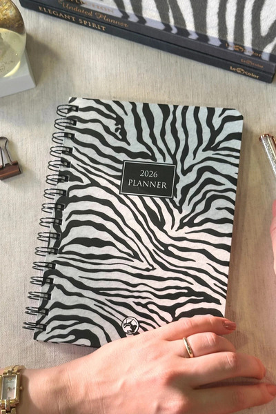 Le Color 2026 Weekly Agenda Spiral A5 12 Monthly Zebra