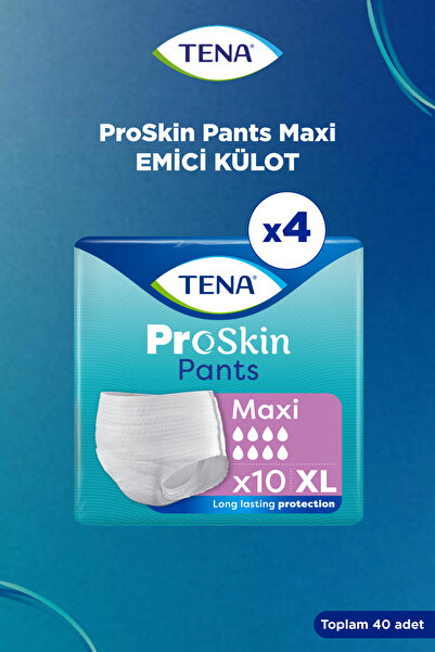 TENA ProSkin Pants Maxi Emici Külot 8 Damla XL - 10'lu 4 Paket (40 Adet)