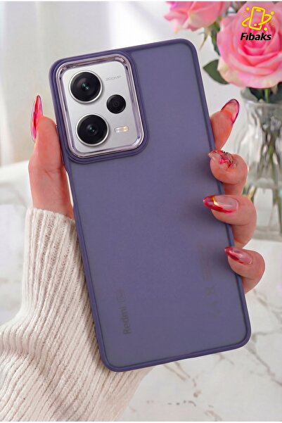 Fibaks Redmi Note 12 Pro 5g Kılıf Metal Çerçeve Hassas Butonlu Renkli Buzlu T...
