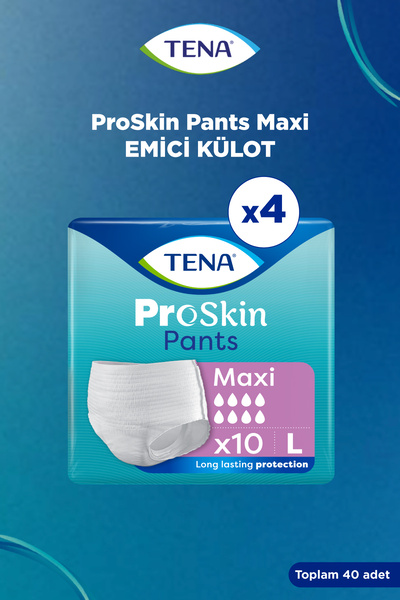 TENA ProSkin Pants Maxi Emici Külot 8 Damla L - 10'lu 4 Paket (40 Adet)