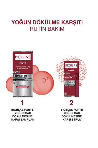 Bioblas Forte Complex B19 Yoğun Saç Dökülmelerine Karşı Bitkisel Şampuan 360 ml