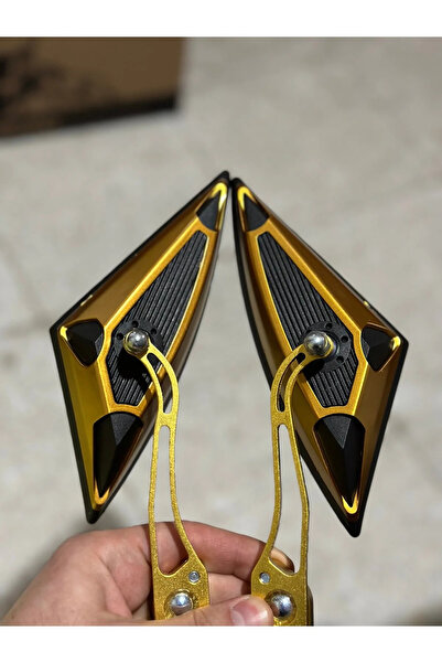 Palas Motor GOLD ALTIN SARI YARASA ÜÇGEN AYNA MOTOSİKLET AYNASI (TÜM MOTORLAR...