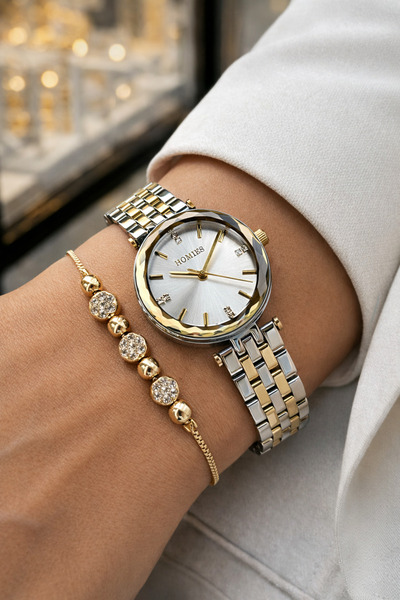 Homies Kadın Kol Saati+Bileklik Orjinal 2 Yıl Garantili Zarif Kutusu Sevgilil...