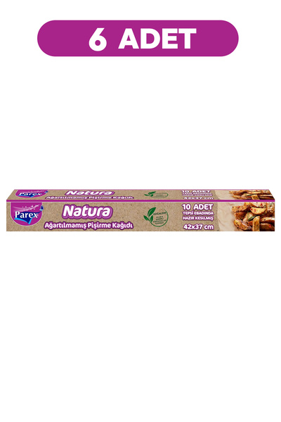 Parex ورق خبز عضوي غير مبيض جاهز للقطع من ناتورا، 6 × 10 قطع