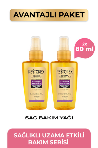 Restorex Speed Strong Onarıcı Saç Bakım Yağı 2 x 80 Ml