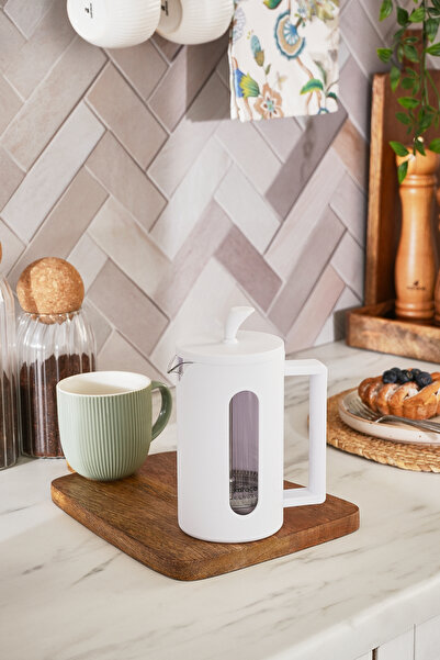 Karaca Leya French Press 600 ml Beyaz