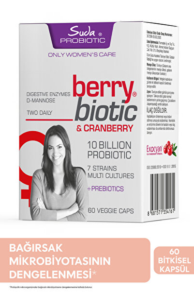 Suda Vitamin BerryBiotic Turna Yemişli Probiyotik + Prebiyotik+ D-Mannoz İdra...
