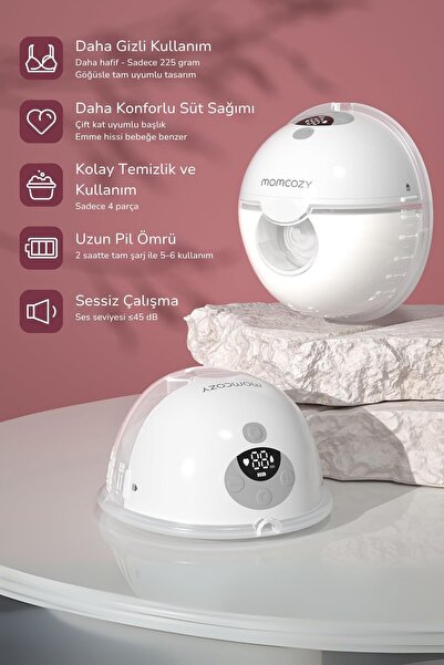 Momcozy M5 Kablosuz Göğüs Pompası (Çiftli)