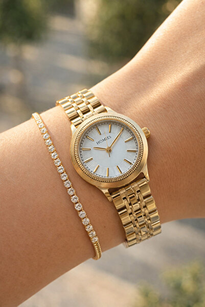 Homies ساعة يد نسائية ماركة مقاومة للماء مع هدية 0775