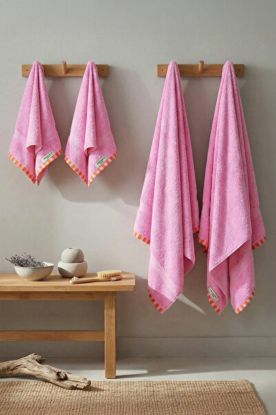 TRENDYOLMİLLA HOME Set mit 2 Gesichtshandtüchern, 50 x 80 cm und 2 Badetücher...