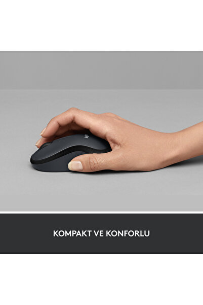 logitech M220 Sessiz Kompakt Kablosuz Mouse, Siyah 910-004878