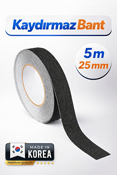 Badem10 (PREMİUM) Yapışkanlı Yer Zemin Merdiven Zemin Kaydırmaz Bant (2,5 CM ...