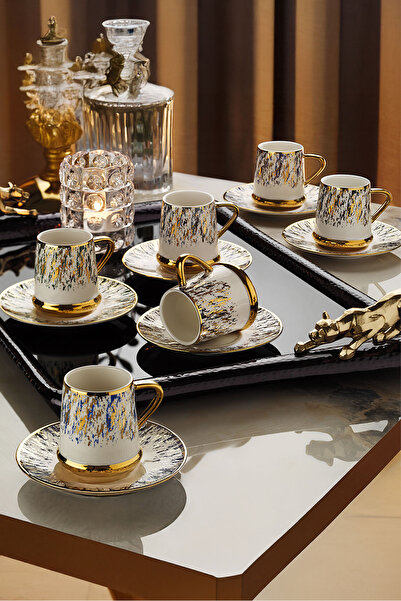 Aryıldız Revan 12 Parça 6 Kişilik Türk Kahve Fincan Takımı - 90 ml