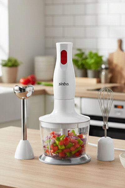 Sinbo SHB 3182 Kablolu El Blender Seti 350W Güç 600 Ml Kapasite