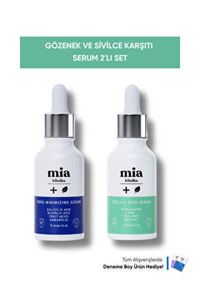 mia klinika Azelaik Asit Akne ve Gözenek Gidermeye Yardımcı Serum 2'li Seti