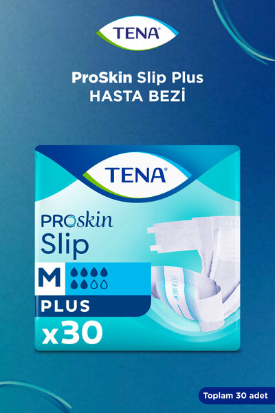 TENA ProSkin Slip Plus Yetişkin Hasta Bezi 6 Damla M - 30'lu 1 Paket (30 Adet)