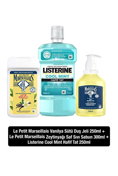 Le Petit Marseillais Sıvı Sabun Zeytinyağı 300 ml + Duş Jeli Vanilya Sütü 250...