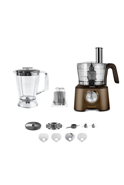 Karaca Mastermaid 10 in 1 Multifunctional Food Processor Walnut Brown 2000W