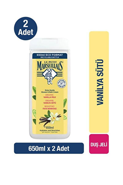Le Petit Marseillais Duş Jeli Vanilya Sütü 650 ml x2