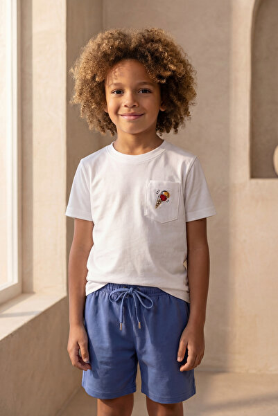 Katia&Bony Dečački set pidžama sa cvetnim sladoledom Sa deznom sa šortskama