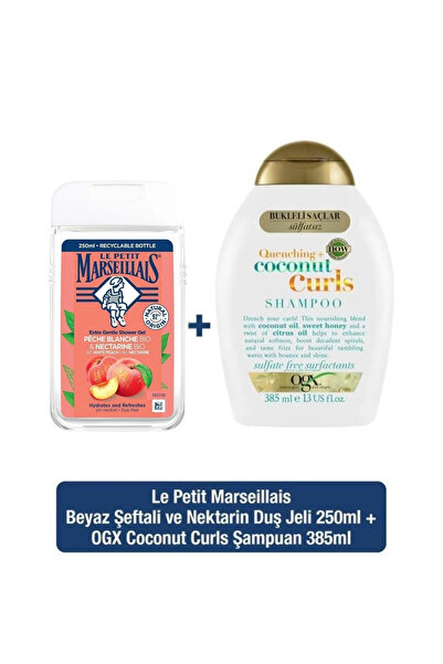 OGX Bukleli Saçlar Için Nemlendirici Coconut Curls Şampuan 385 Lpm Şeftali Ve...