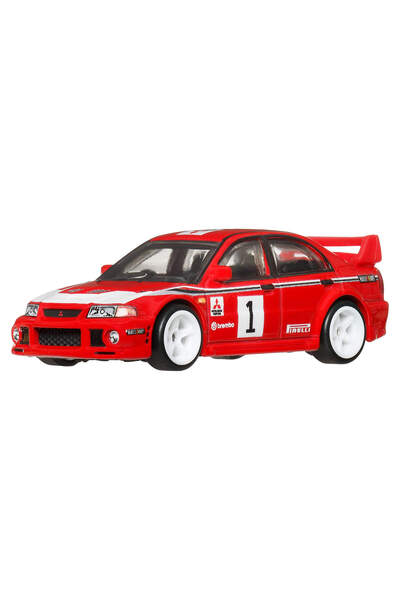 HOT WHEELS ® Car Culture Premium Mitsubishi Lancer Evolution VI | 1:64 ölçekli metal oyuncak araba JKF19