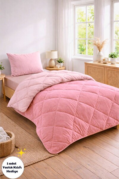 Formeya Tek Kişilik Lüx Pudra Wellsoft Yorgan Çift Taraflı 155x215 cm