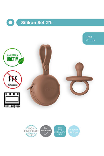 OiOi Woody Brown Ikili Set (emzik+pod)