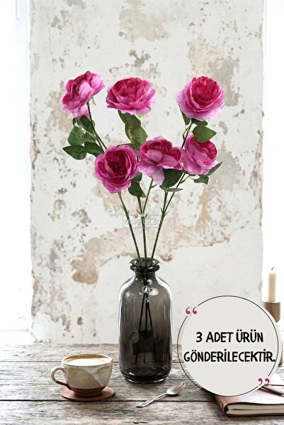 Artificial Flower Pastel 3 Desert Roses 60 cm Lilac