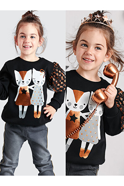 MSHB&G Dievčenská tylová mikina s dlhým rukávom - priliehavá priatelia