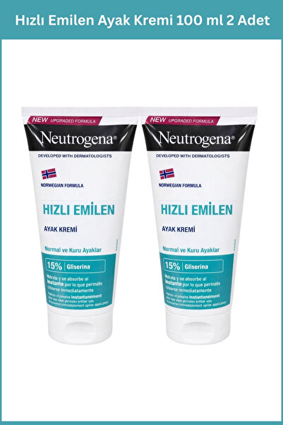 Neutrogena Hızlı Emilen Ayak Kremi 100 ml x 2 Adet