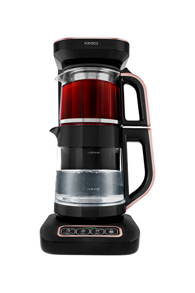 Karaca Çaysever Robotea Pro Connect 4 in 1 Konuşan Cam Çay Makinesi Rosegold