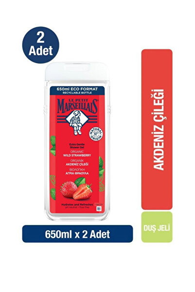 Le Petit Marseillais Duş Jeli Akdeniz Çileği 650 ml x 2